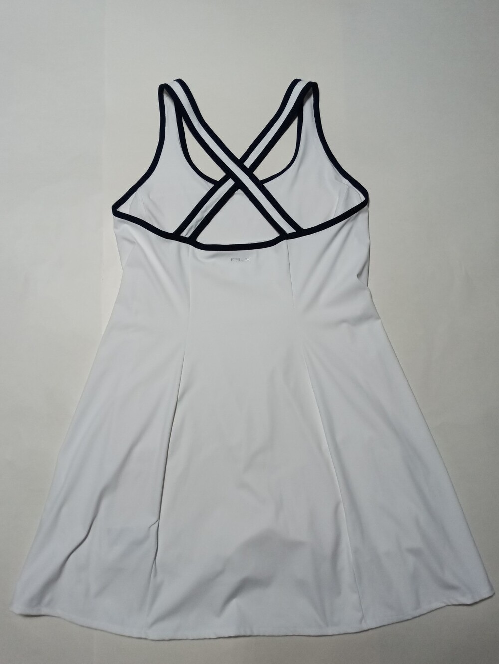 Ralph Lauren RLX Drywick Interlock White and Navy Strappy Sports Dress Size M - Picture 8 of 11